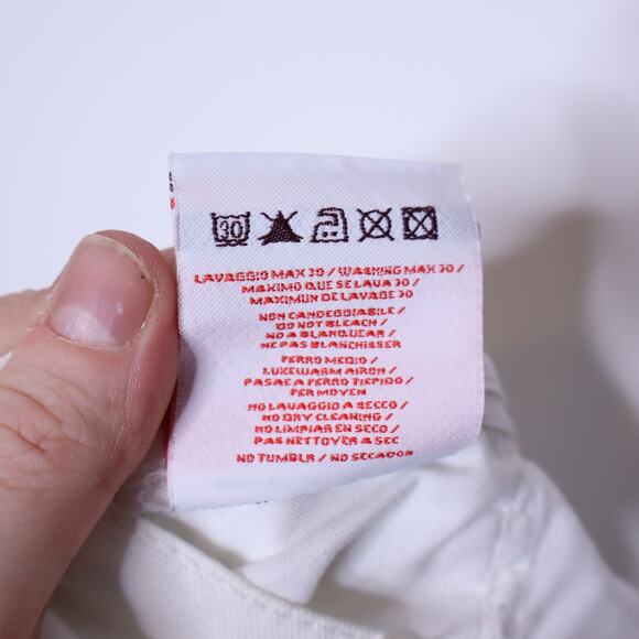 ISAIA Napoli Straight Jean White Mid Rise Cotton Stretch Casual Men's 54 / US 38 - Picture 11 of 12